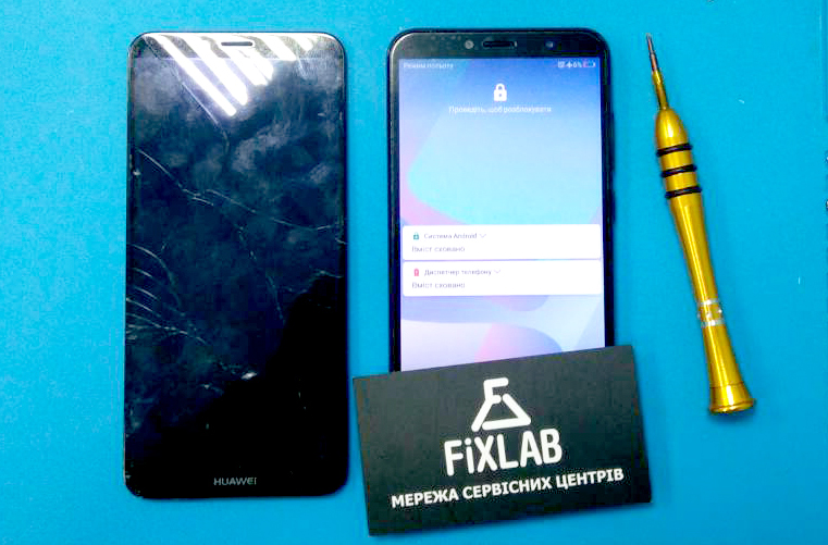 Замена экрана на Huawei Y6 2018