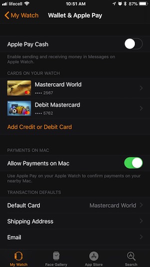 Apple Pay для iWatch